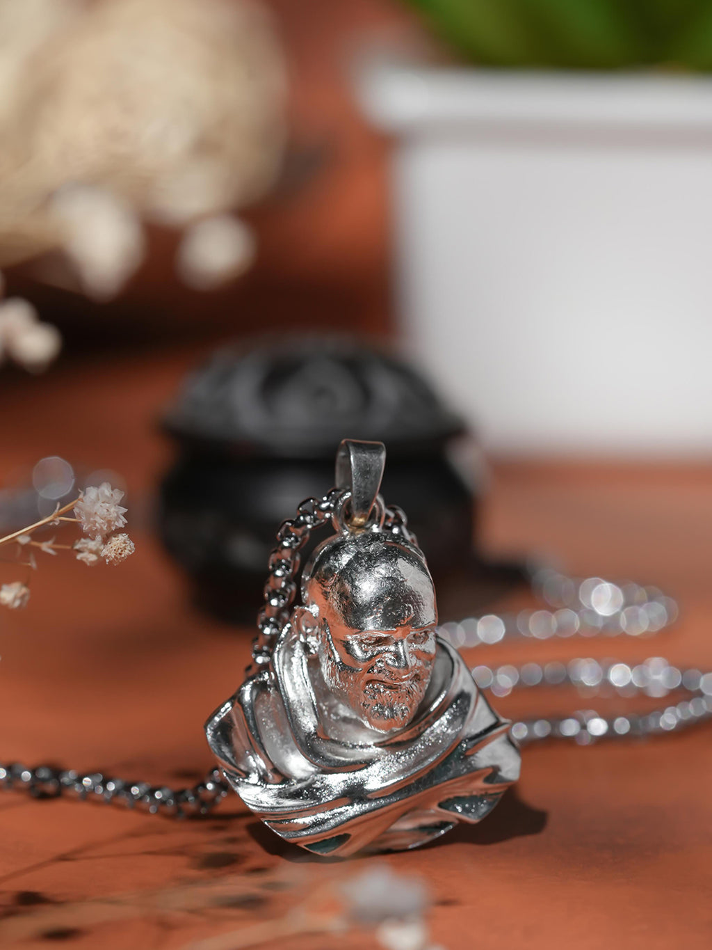 Neem Karoli Baba Silver Pendant - Rudrajap