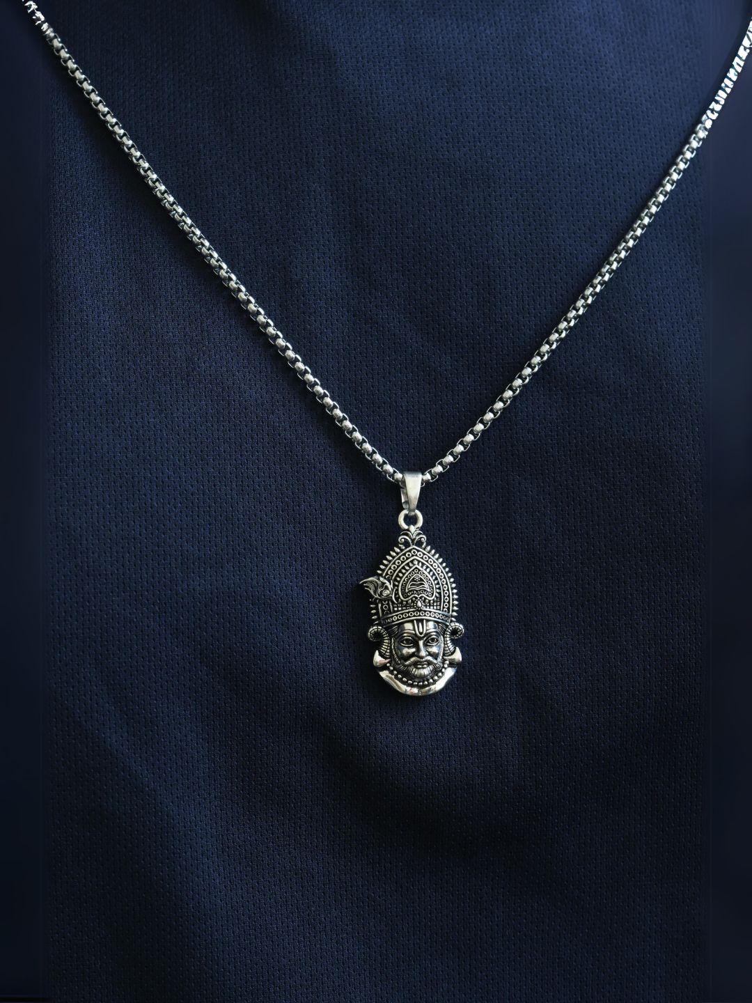 Khatu Shyam Ji Pendant with Chain - Rudrajap