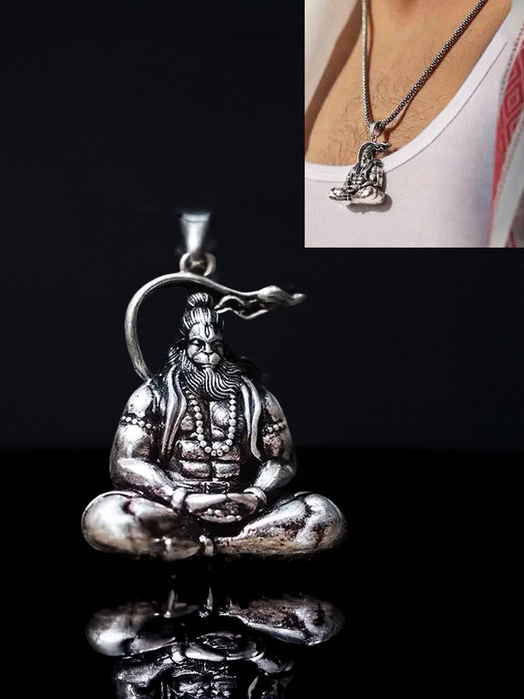 Hanuman Raksha Kavach Pendant – Shield of Divine Protection - Rudrajap